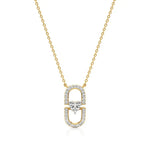 Sneh | Heart & Round Lab Grown Diamonds Pendant - Nivara