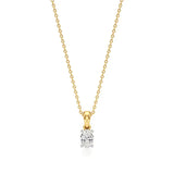 Thea | Oval-Cut Solitaire Lab Grown Diamond 4-Prong Setting Pendant - Nivara