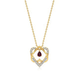 Sneh | Pear-Cut Ruby & Round Diamonds Pendant - Nivara
