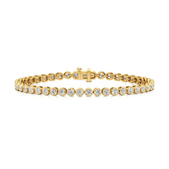 Sutra | Round Lab Grown Diamondss Bezel Setting Tennis Bracelet - Nivara