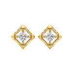 Nora | Round Solitaire Lab-Grown Diamond Square Studs - Nivara