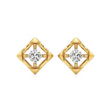 Nora | Round Solitaire Lab-Grown Diamond Square Studs - Nivara