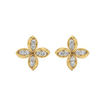 Flora | Round Lab-Grown Diamonds Floral Studs - Nivara