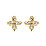 Flora | Round Lab-Grown Diamonds Floral Studs - Nivara
