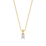 Thea | Radiant-Cut Solitaire Lab Grown Diamond 4-Prong Setting Pendant - Nivara