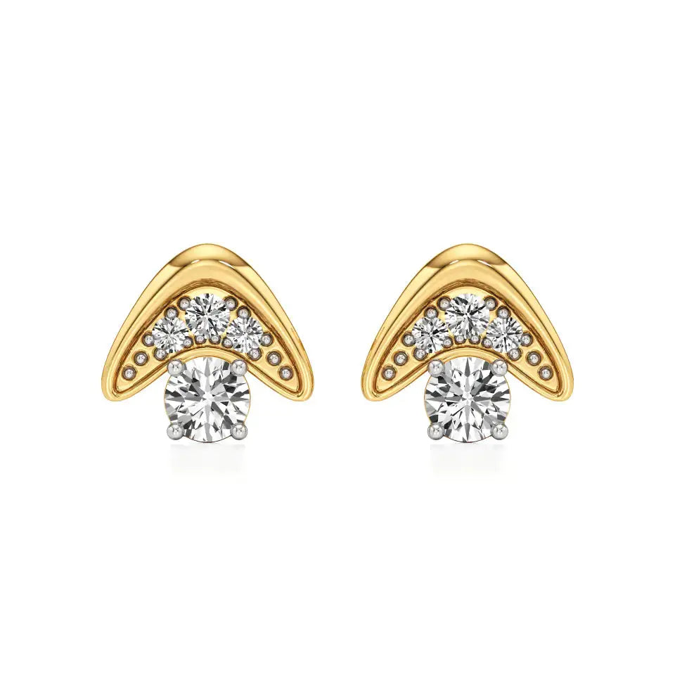 Mode | Round Lab-Grown Diamonds Clustered Studs - Nivara