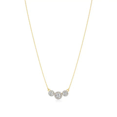 Elina | Round Lab Grown Diamonds with Halo Necklace - Nivara