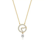 Sneh | Pear & Round Lab Grown Diamonds Pendant - Nivara