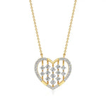 Sneh | Elegant Round Lab Grown Diamonds Heart Pendant - Nivara