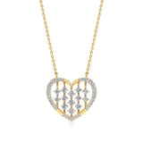 Sneh | Elegant Round Lab Grown Diamonds Heart Pendant - Nivara