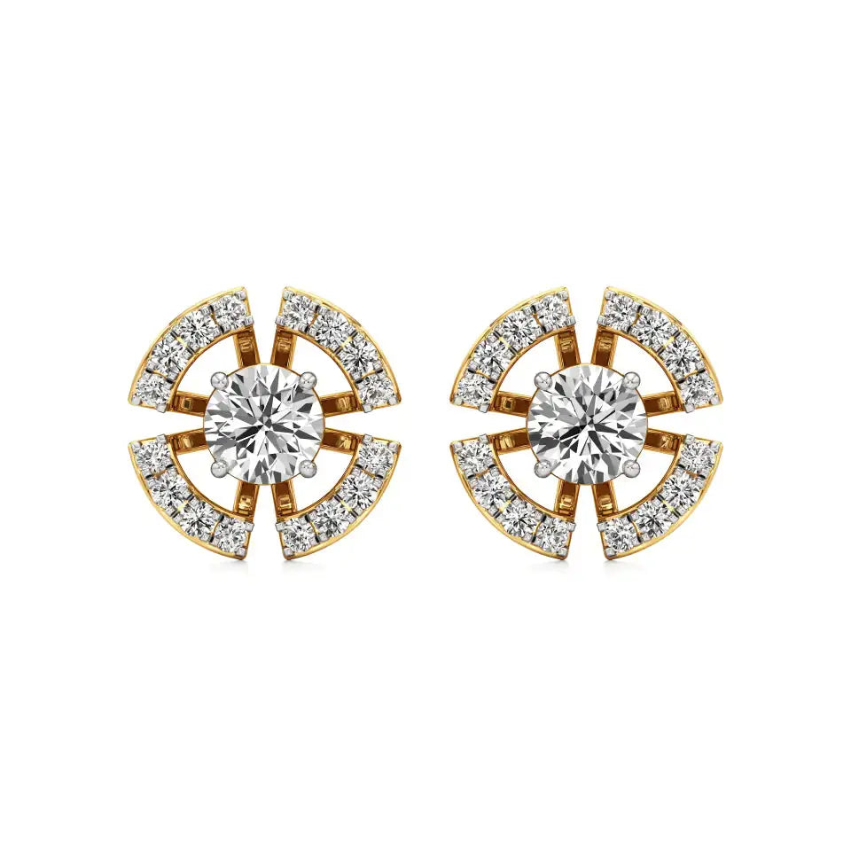 Nora | Round Lab-Grown Diamonds Halo Studs - Nivara