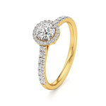 Mira | Round Lab-Grown Diamond Ring with Halo around it - Nivara
