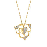Sneh | Round Lab Grown Diamonds Heart & Petals Pendant - Nivara