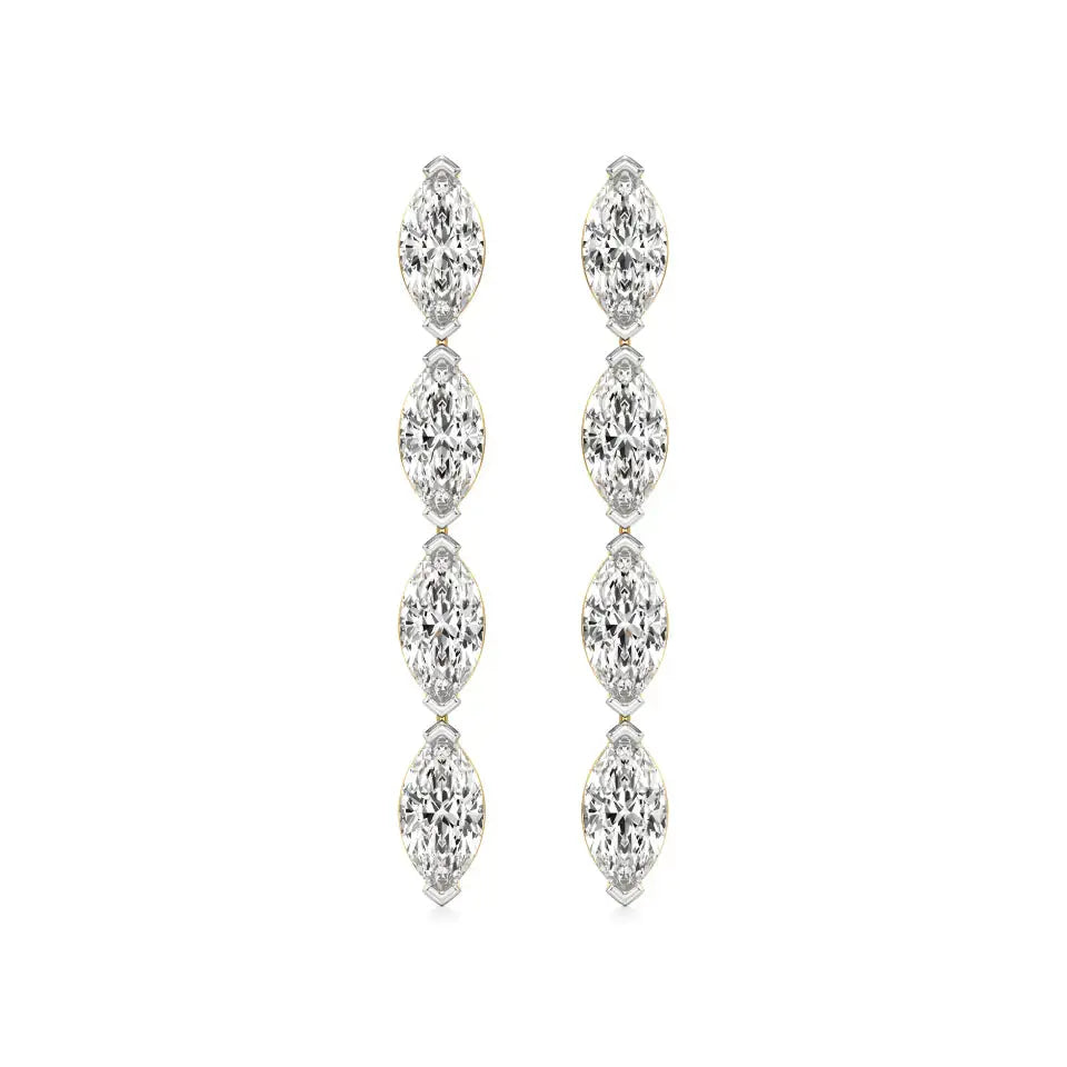 Mode | Marquise Lab-Grown Diamond Danglers - Nivara