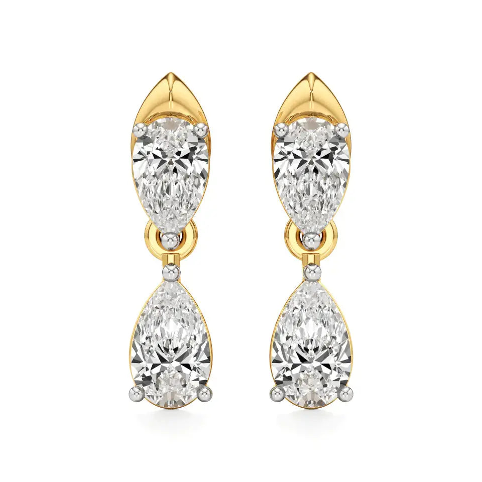 Vanya | Pear Lab-Grown Diamonds Drop Earrings - Nivara