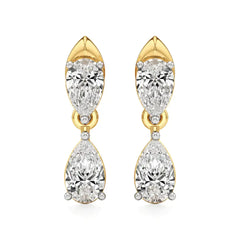 Vanya | Pear Lab-Grown Diamonds Drop Earrings - Nivara