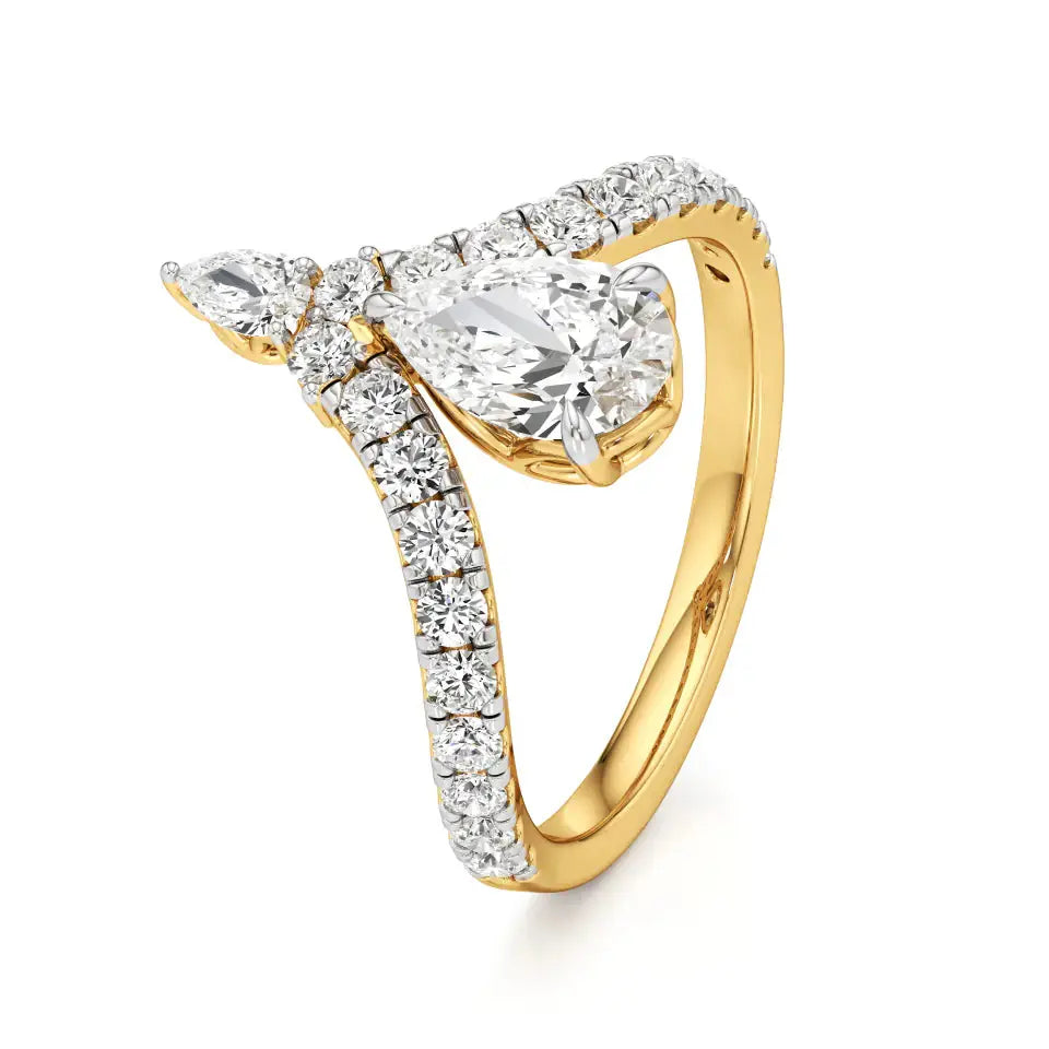 Amara | Pear Lab-Grown Diamond Solitaire Ring - Nivara