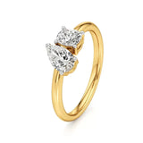 Toi et Moi | Pear & Cushion Lab-Grown Diamond Ring - Nivara