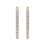 Mode | Round Lab-Grown Diamond Sleek Hoop Earrings - Nivara