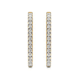 Mode | Round Lab-Grown Diamond Sleek Hoop Earrings - Nivara