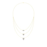 Elara | Pear, Round & Marquise Lab Grown Diamonds Triple Layered Necklace