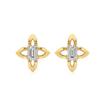 Nora | Emerald Solitaire Lab-Grown Diamond Studs - Nivara