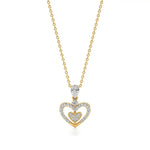 Sneh | Pear & Round Lab Grown Diamonds Heart Pendant - Nivara