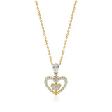 Sneh | Pear & Round Lab Grown Diamonds Heart Pendant - Nivara