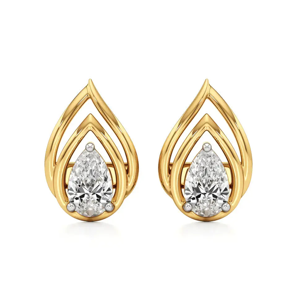 Mode | Pear Soliltaire Lab-Grown Diamond Studs - Nivara