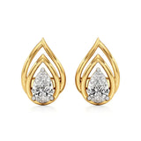 Mode | Pear Soliltaire Lab-Grown Diamond Studs - Nivara