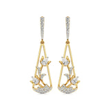 Flora | Pear & Round Lab-Grown Diamond Dangle Earrings - Nivara