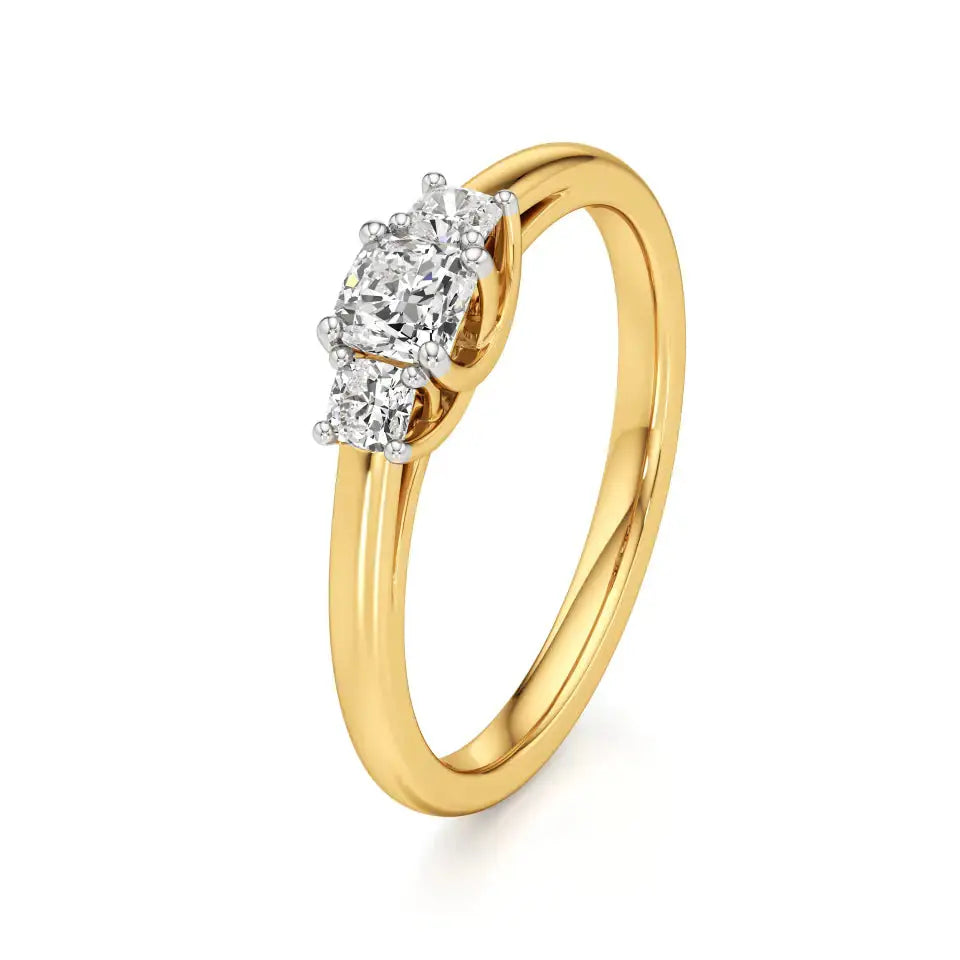 Aria | Lab-Grown Diamond Three-Stone Ring - Nivara