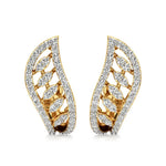 Jess | Round Lab-Grown Diamonds J-Shaped Hoops - Nivara