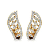 Jess | Round Lab-Grown Diamonds J-Shaped Hoops - Nivara