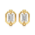 Mode | Emerald-Cut Solitaire Lab-Grown Diamond Studs - Nivara