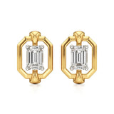 Mode | Emerald-Cut Solitaire Lab-Grown Diamond Studs - Nivara