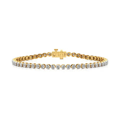 Sutra | Round Lab Grown Diamonds Buttercup Setting Tennis Bracelet - Nivara
