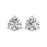 Sia | Three Prong Studs with Round Lab-Grown Diamond - Nivara