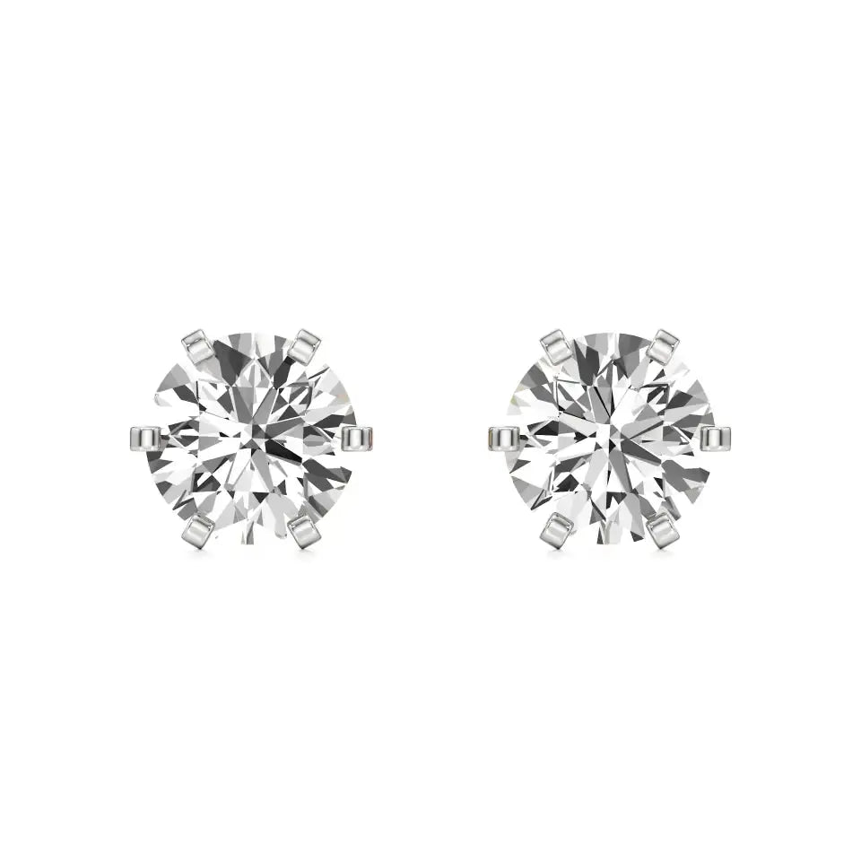 Rayna | 6-Prong Studs with Round Lab-Grown Diamond - Nivara