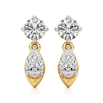 Vanya | Round and Pear Lab-Grown Diamonds Drop Earrings - Nivara