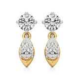 Vanya | Round and Pear Lab-Grown Diamonds Drop Earrings - Nivara