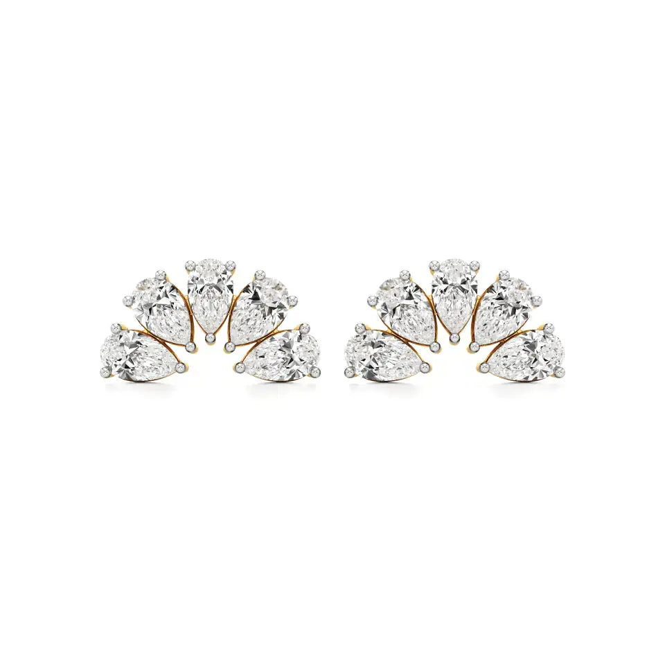 Mode | Round & Marquise Lab-Grown Diamond Swirl Studs - Nivara