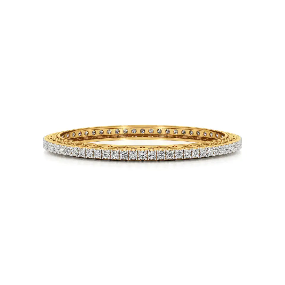 Ishar | Classic Round Lab Grown Diamonds Tennis Bangle - Nivara