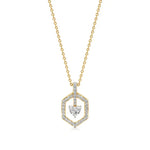 Sneh | Elegant Heart & Round Lab Grown Diamonds Pendant - Nivara