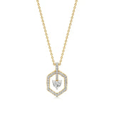 Sneh | Elegant Heart & Round Lab Grown Diamonds Pendant - Nivara
