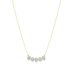 Elina | Oval Lab Grown Diamonds with Halo Necklace - Nivara