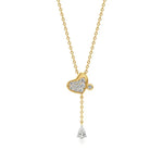 Sneh | Pear & Round Lab Grown Diamonds Tear Drop Pendant - Nivara
