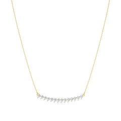 Noor | Pear Lab Grown Diamonds Bar Necklace - Nivara
