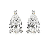 Sia | Studs with Three Prong Pear Lab-Grown Diamonds - Nivara
