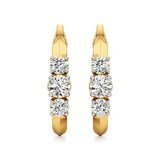 Aria | Trio Round Lab-Grown Diamond Hoop Earrings - Nivara